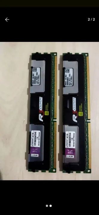 Memória Servidor Ecc Kingston Kvr1066d3d4r7s/4g 8gb Ddr3 - Foto 2