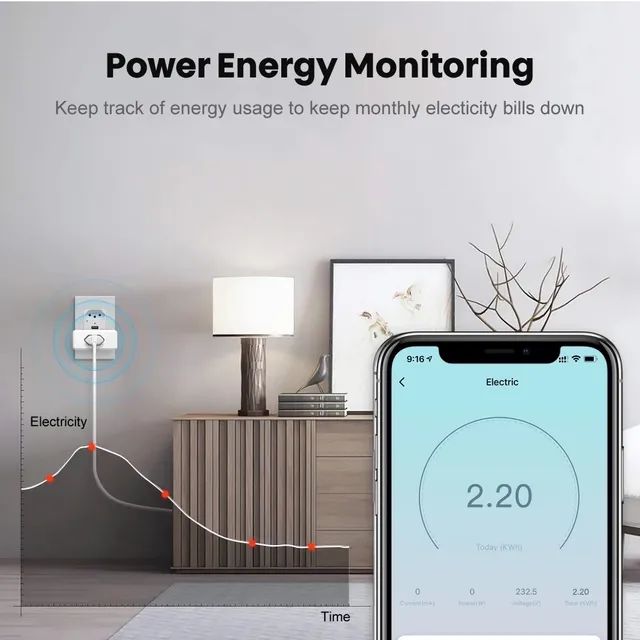 Plugue de Tomada Wifi Tuya, compatível com Alexa, Distância  - Foto 3