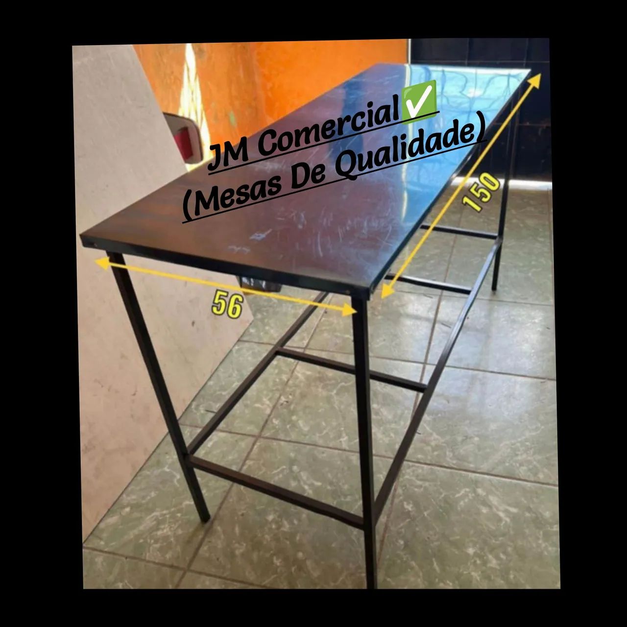 Mesa de Inox com Estrutura de Ferro - Foto 2