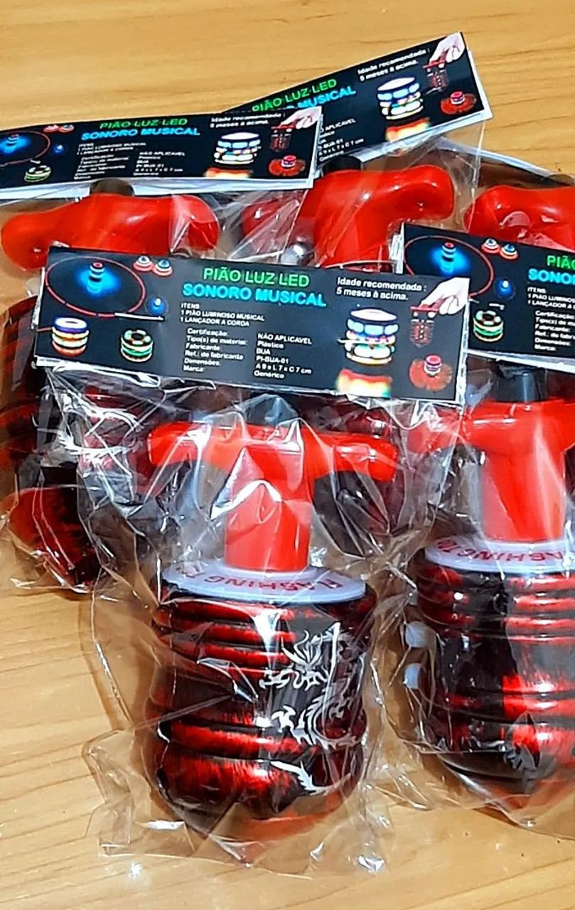 PIÃO MUSICAL LUMINOSO DE LED 