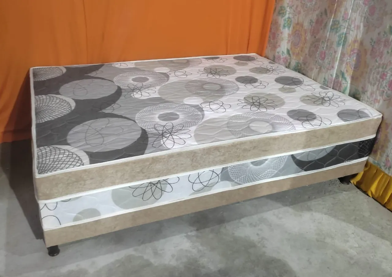 Cama Box Casal, Espuma com Design Moderno!