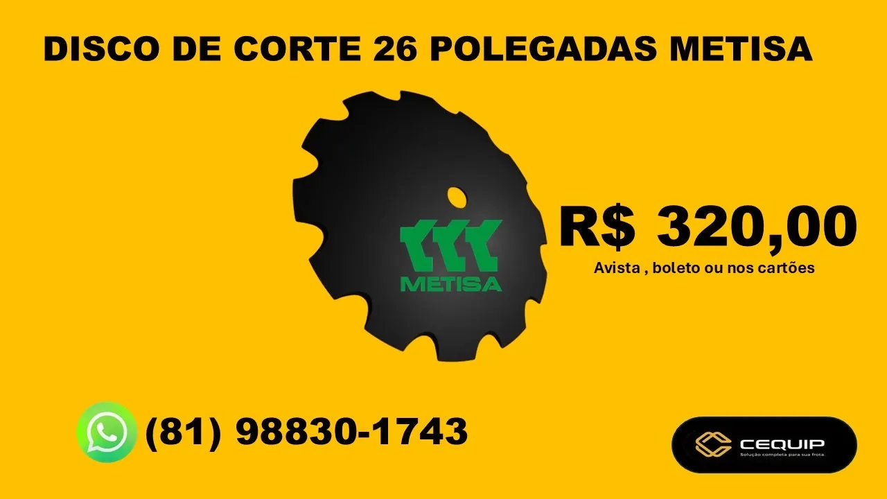 Disco de Corte 26 Polegadas Metisa