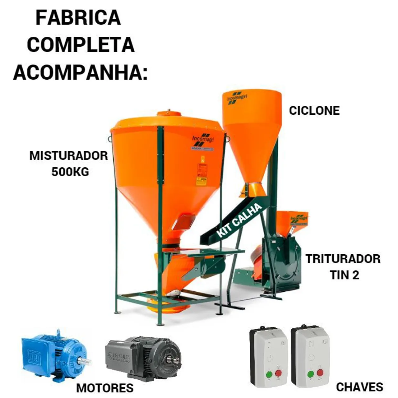Fábrica Completa de Rações: Misturador, Triturador e Mais!