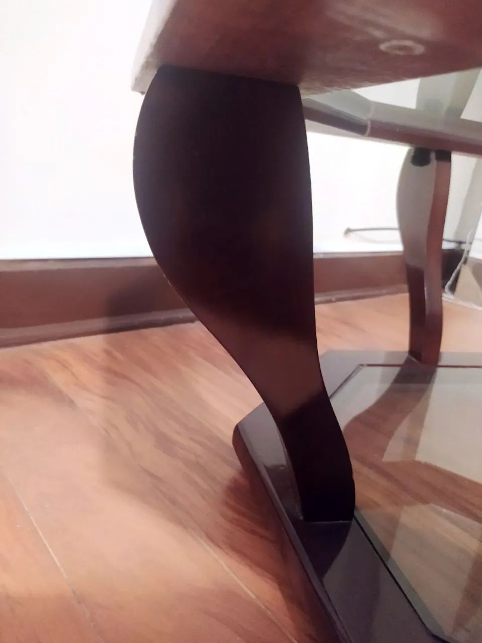 Mesa de Centro de Vidro em Madeira - Foto 4