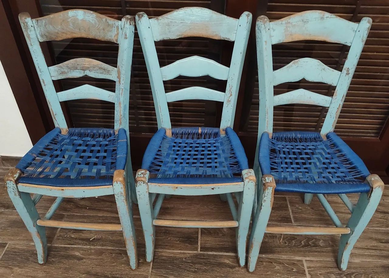 6 cadeiras rústicas anos 195064960529764481121