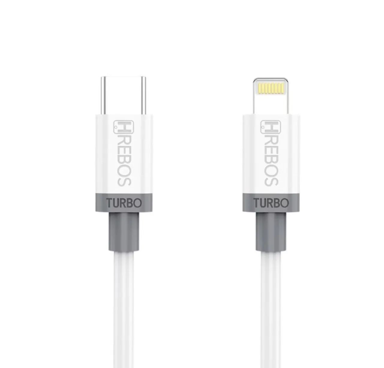 Cabo USB-C para Lightning H'REBOS Turbo 3 Metros - Foto 2