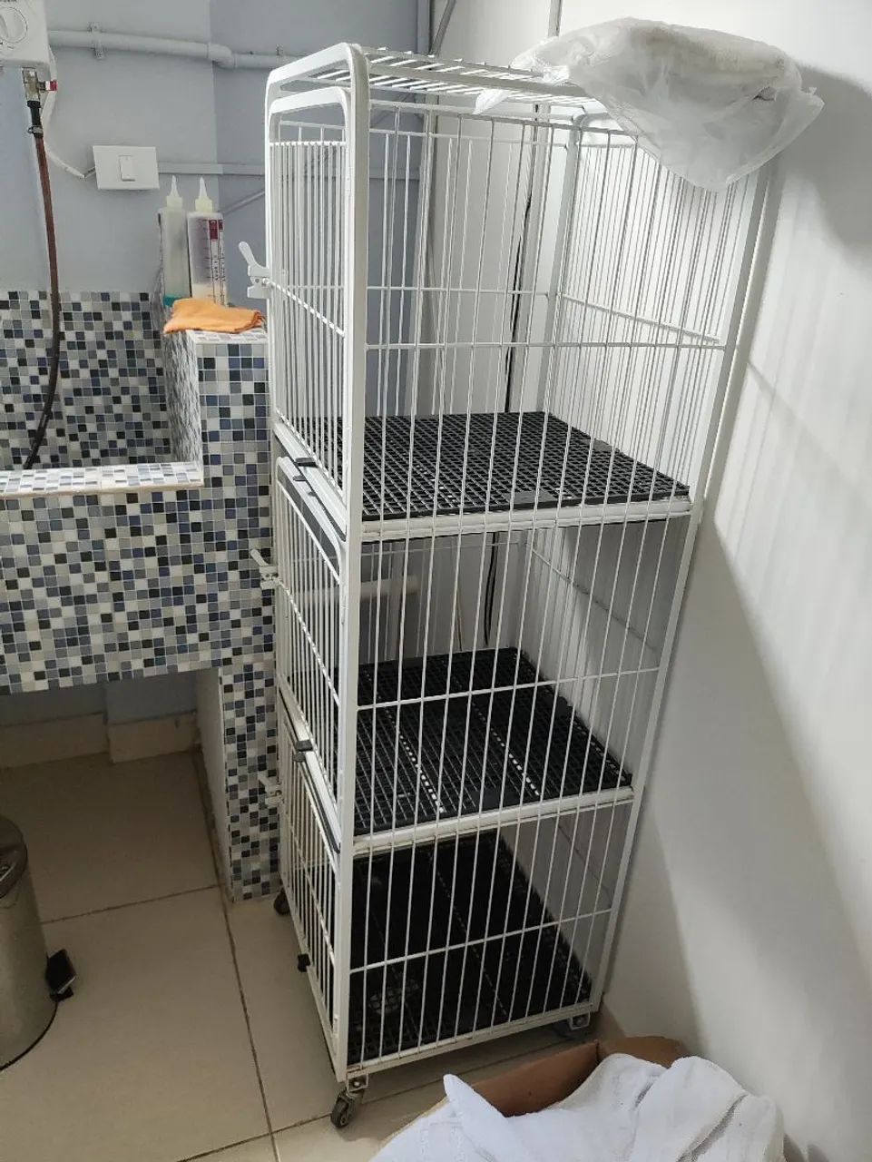 Máquina de tosa, tesouras de tosa, soprador, secador, gaiola, mesa. Banho e tosa completo.