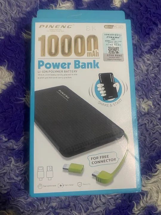 Power Bank 10000 mAh PINENG - NOVO! NUNCA USADO