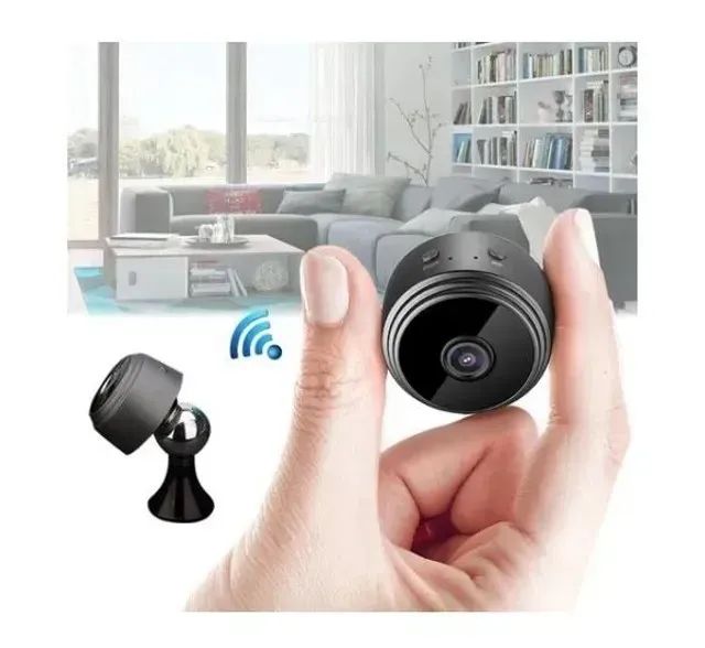 Mini Câmera Ip Espiã Wifi Monitoramento Magnética Com Suporte - Foto 3