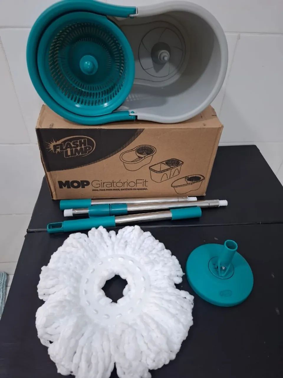Mop giratório flash limp por 99,00 reais 