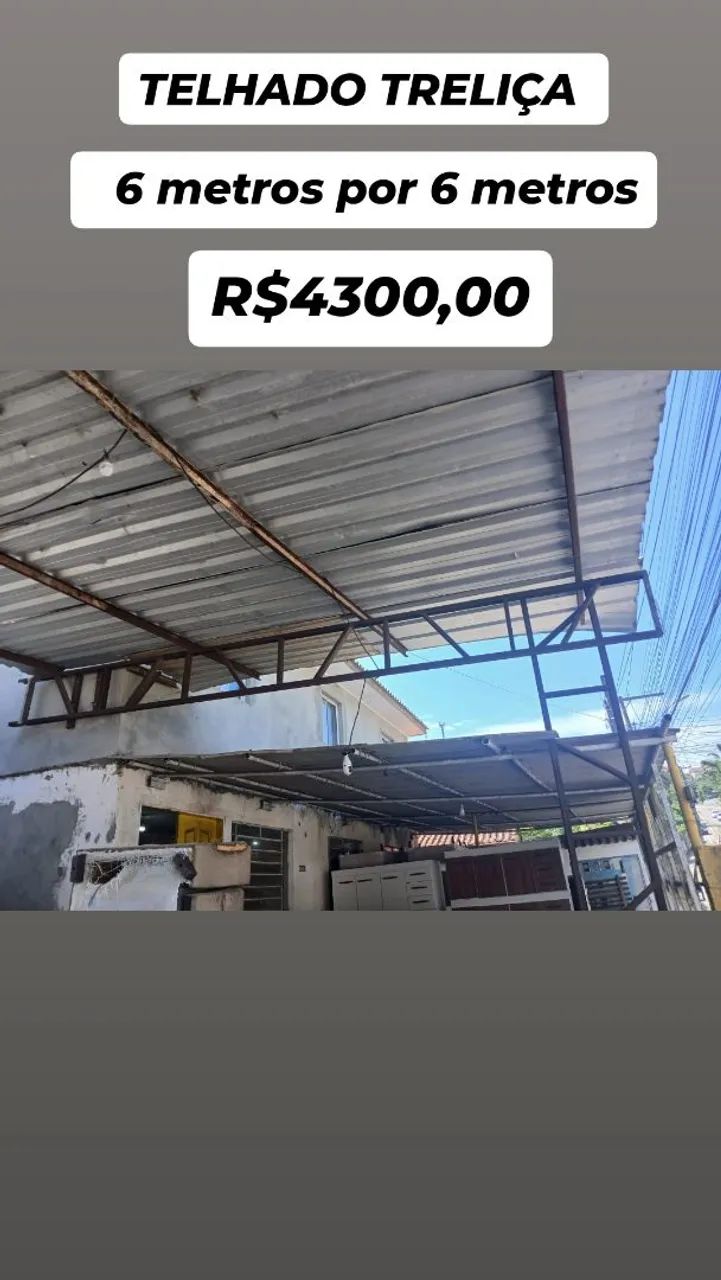 Telhado Treliça 6x6 Metros