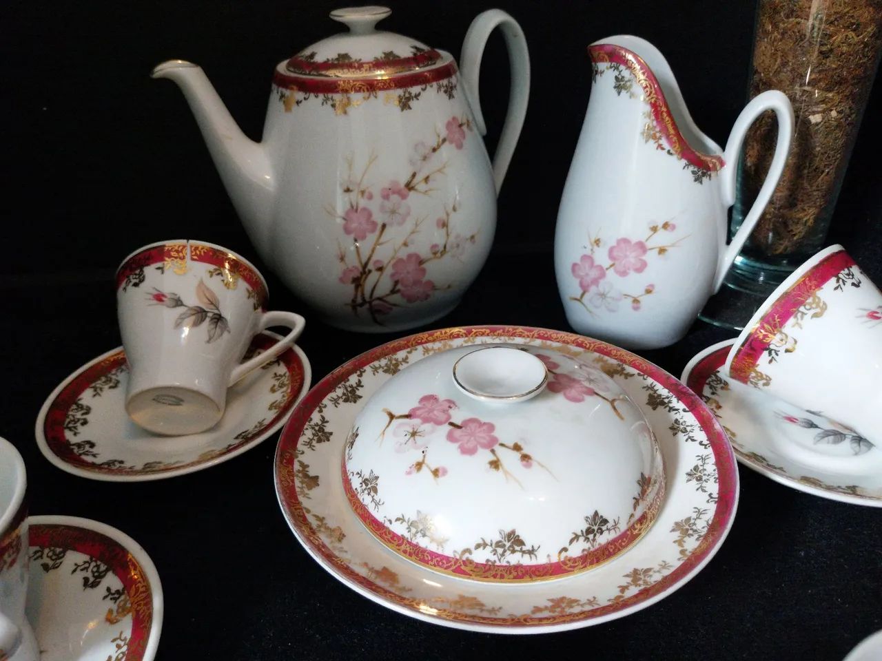 Conjunto de chá em porcelana floral - Foto 3
