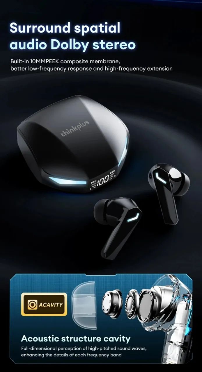 Fone Gamer Lenovo GM2 Pro Max - Foto 2