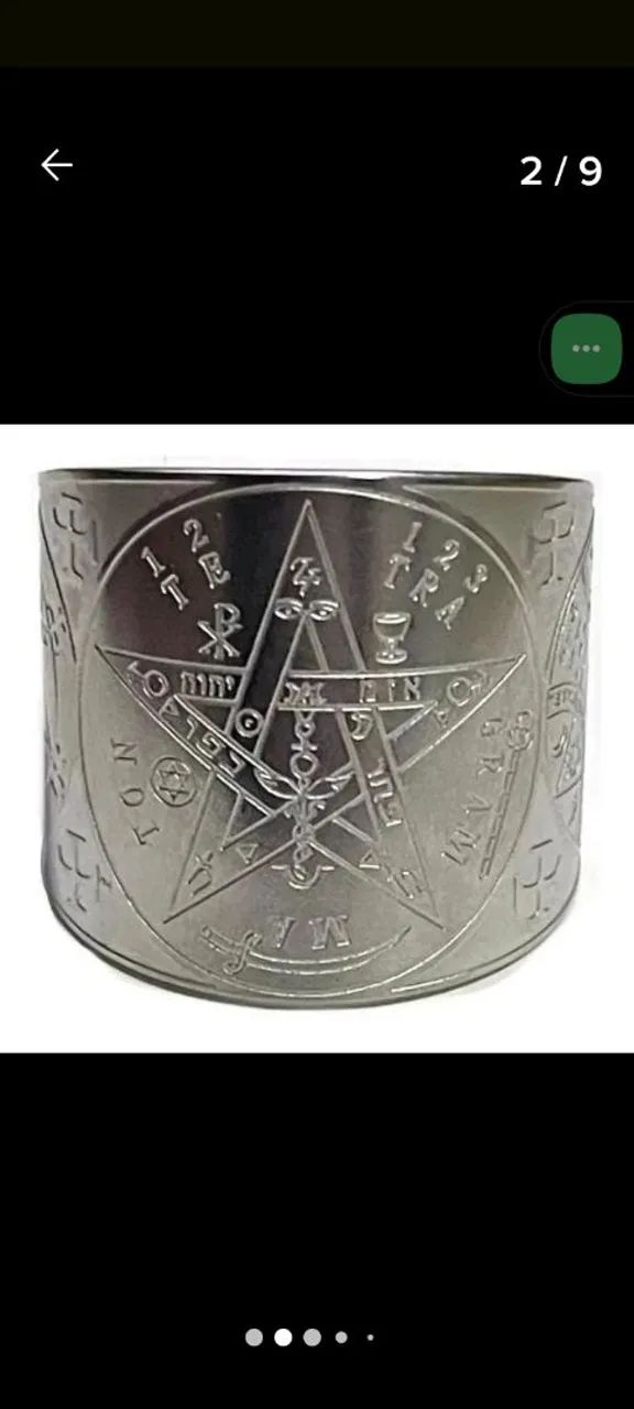 Anel Pentagrama Ocultismo - Foto 3
