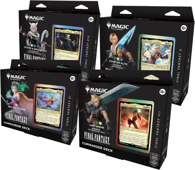 Kit 4 Decks Magic The Gathering Commander Final Fantasy em Ingles