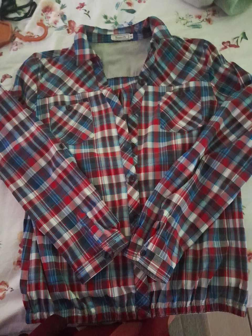 Camisa xadrez manga longa