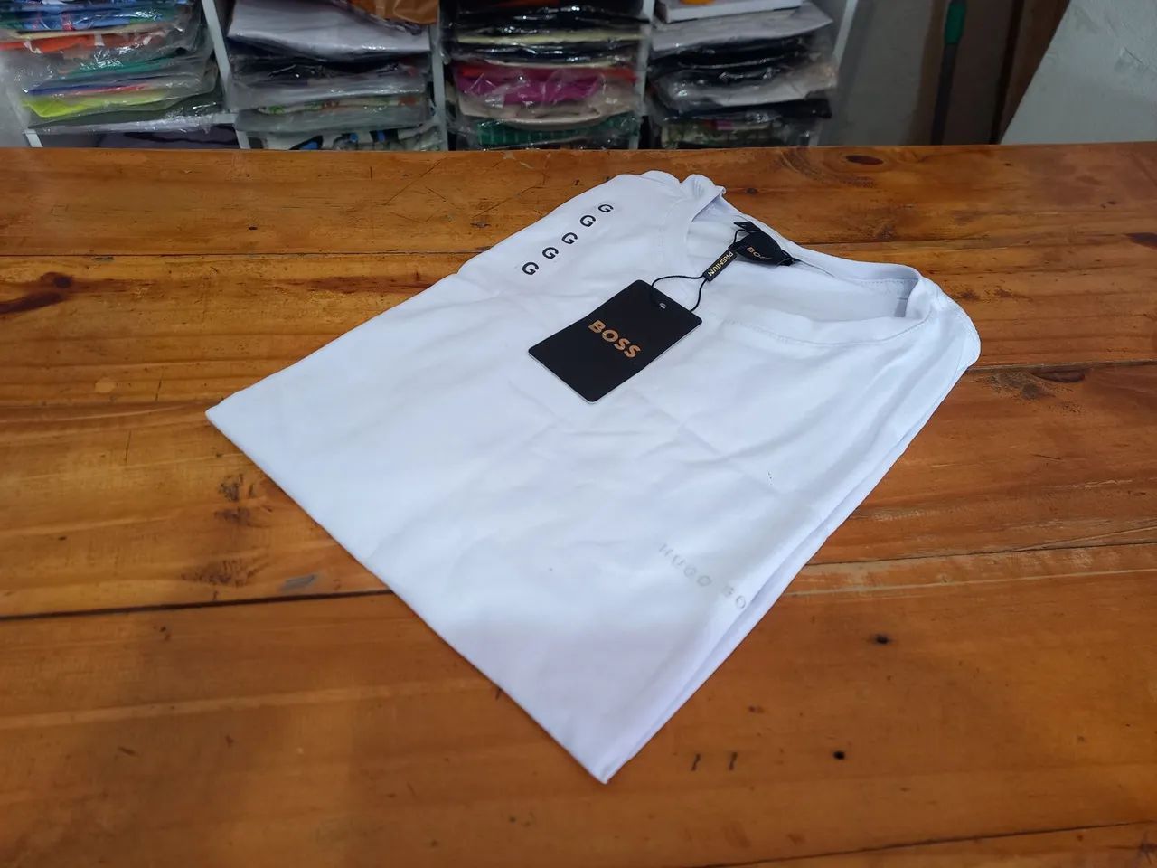 Camisetas masculina gola careca na malha com elástano 40.1 - Foto 2