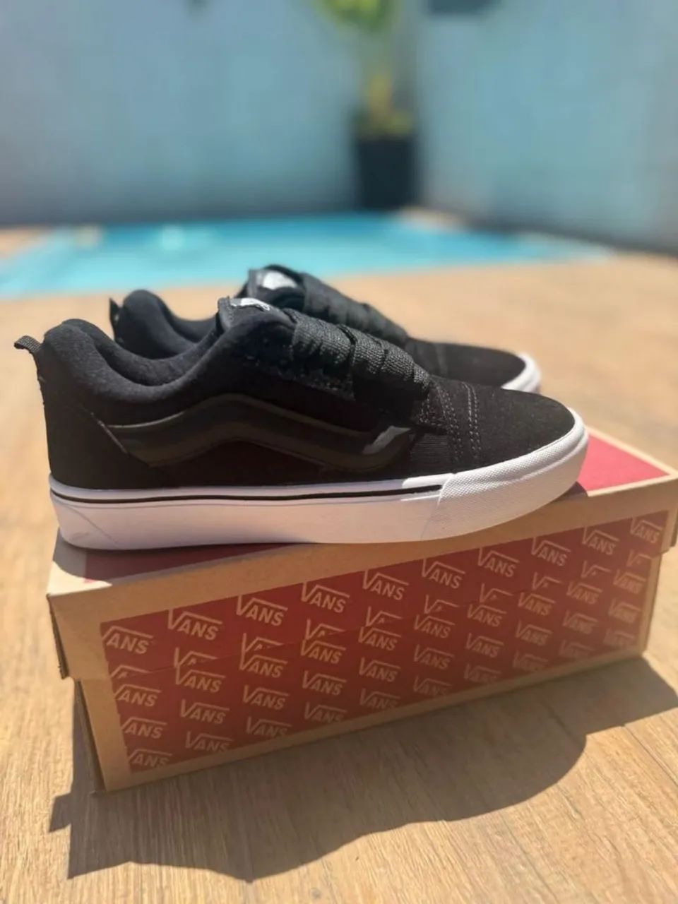 Tênis Vans Old Skool Azul e Branco - Original - Foto 2