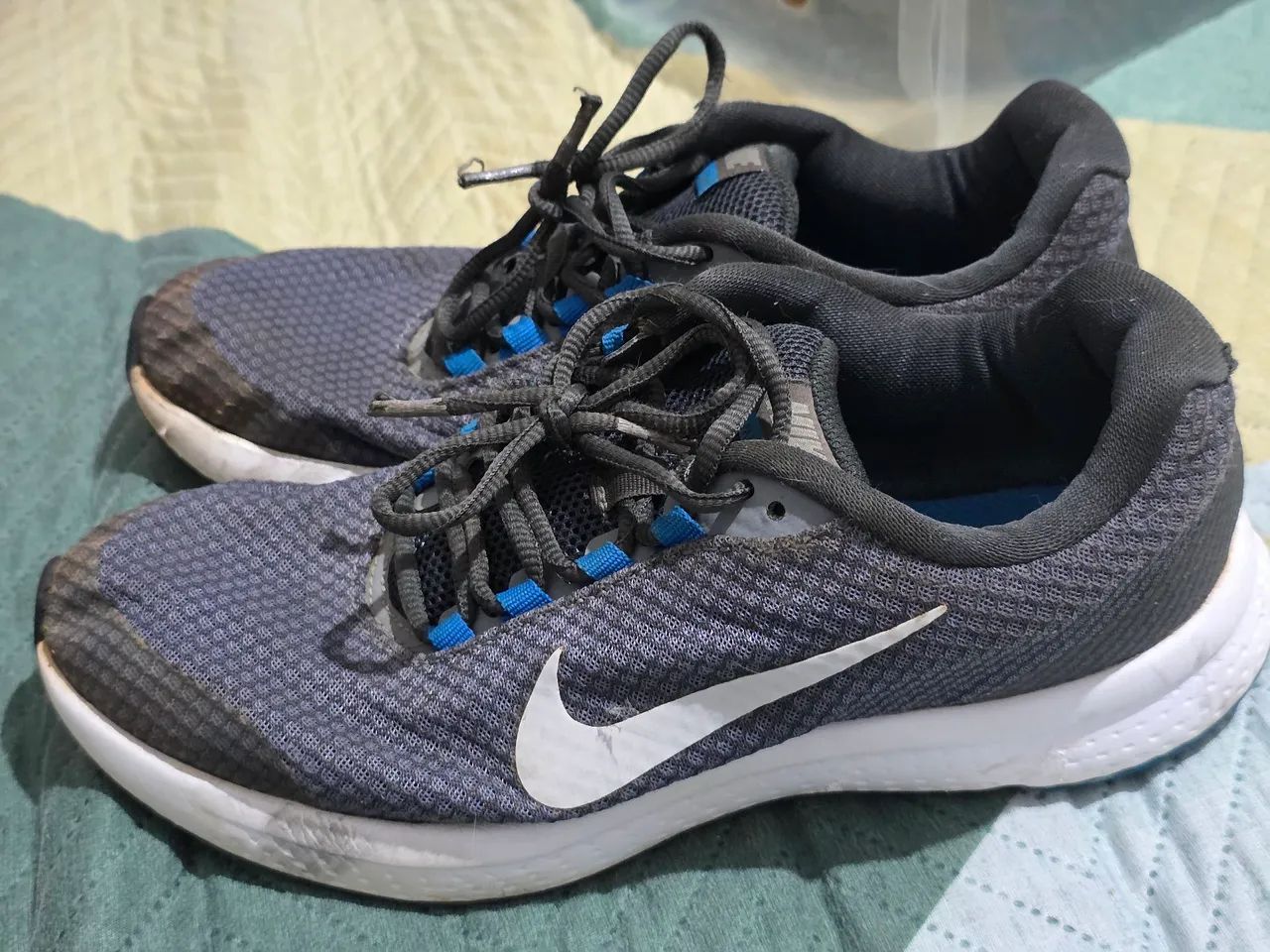 Tênis Nike cinza e azul - Tamanho 3940 - Foto 2