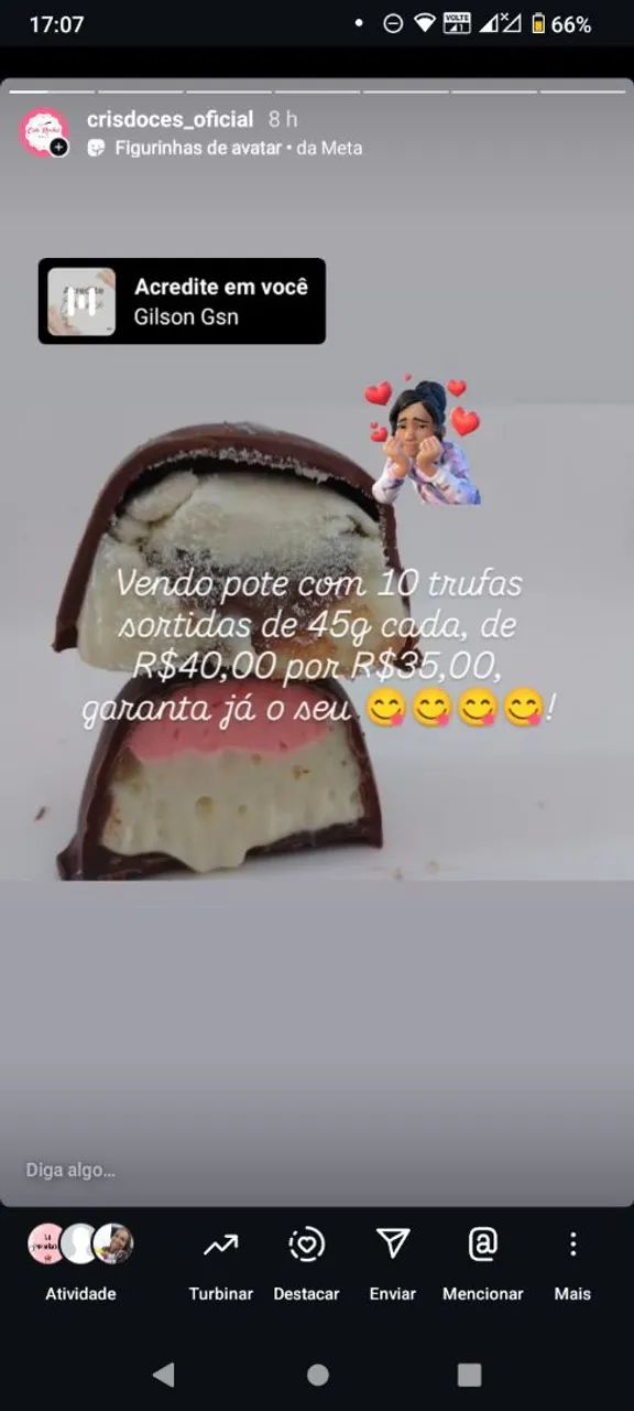 Trufas Gourmet - Pote com 10 unidades