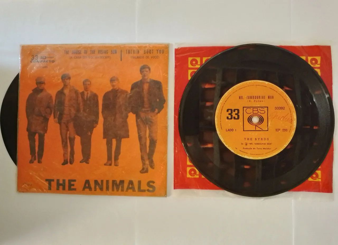 2 Vinis  Compactos The Animals + The Byrds kit 