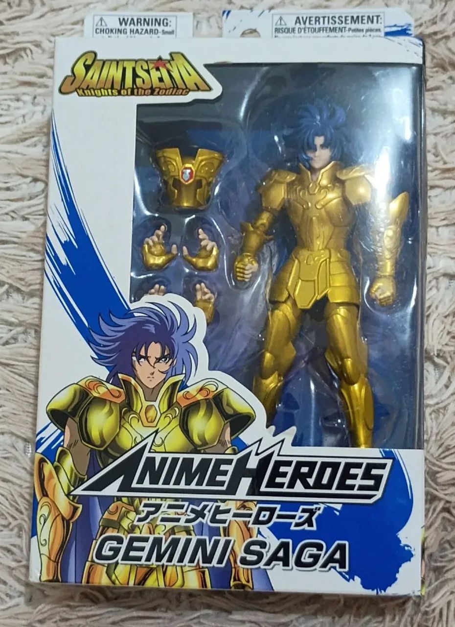 Cavaleiros do Zodíaco Gemini Saga Cavaleiro de Ouro Original BANDAI. Lacrado de Fábrica 