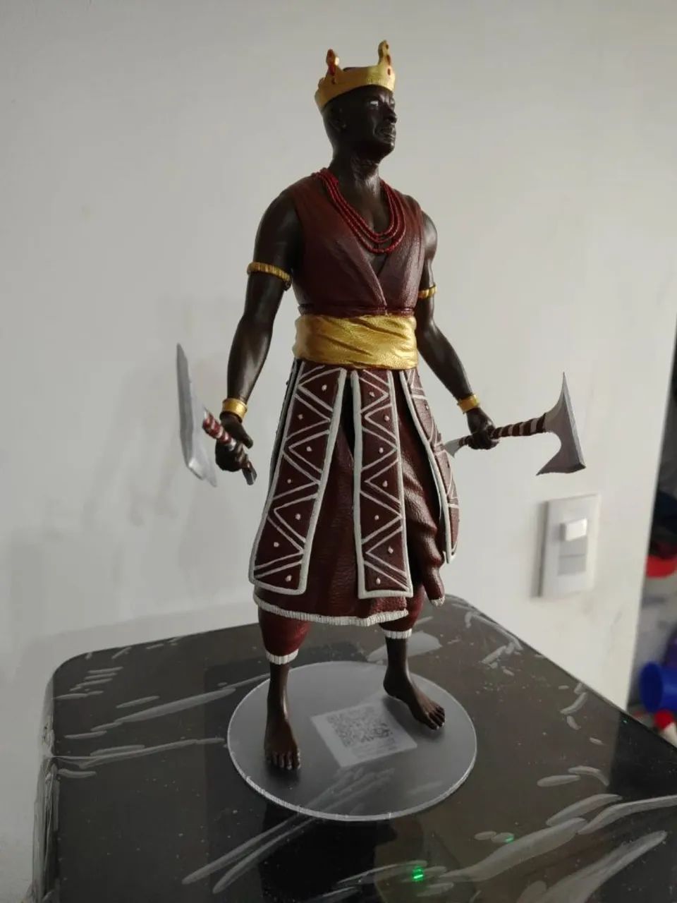 Estátua Xangô 30 cm -  Resina 3D Pintada à Mão (Nova) - Foto 2