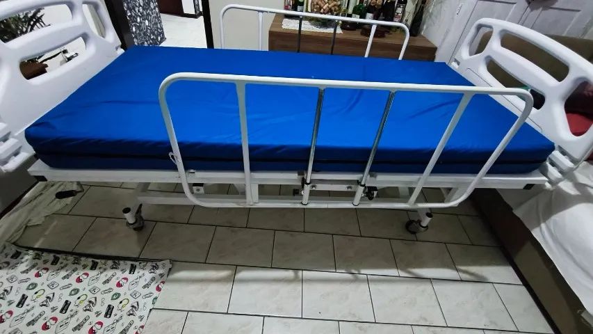 Cama Hospitalar 3 Movimentos Manual + Colchão + colchao pneumatico - Foto 4