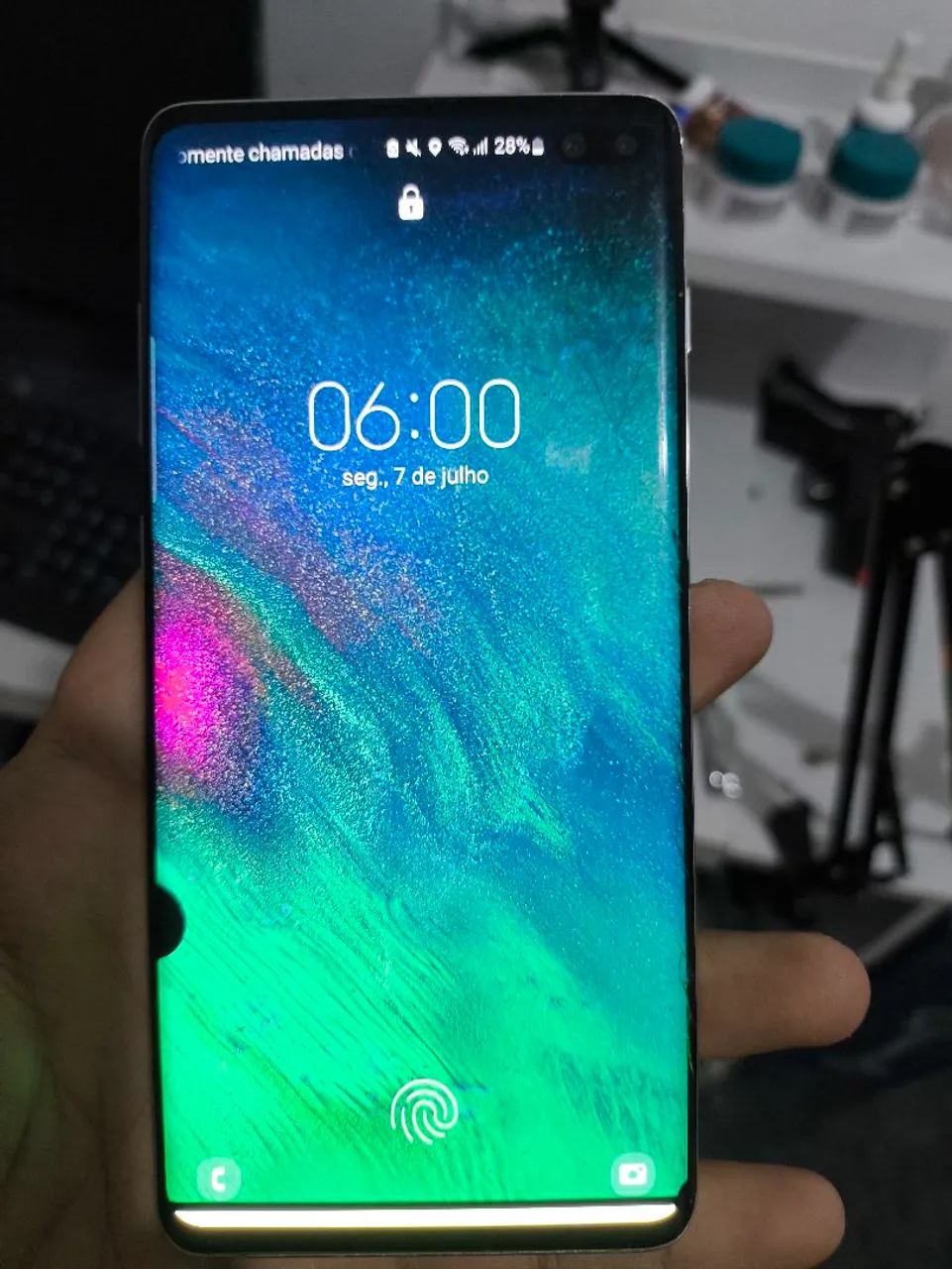 Samsung s10 plus 128 GB funcionado precisa trocar a tela