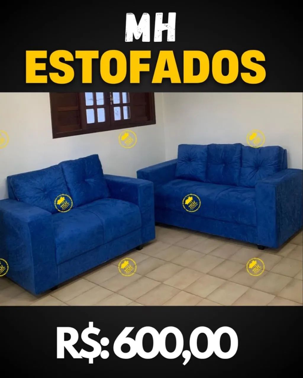 Sofá 2 e 3 Lugares Estofado - MH Estofados - Foto 4
