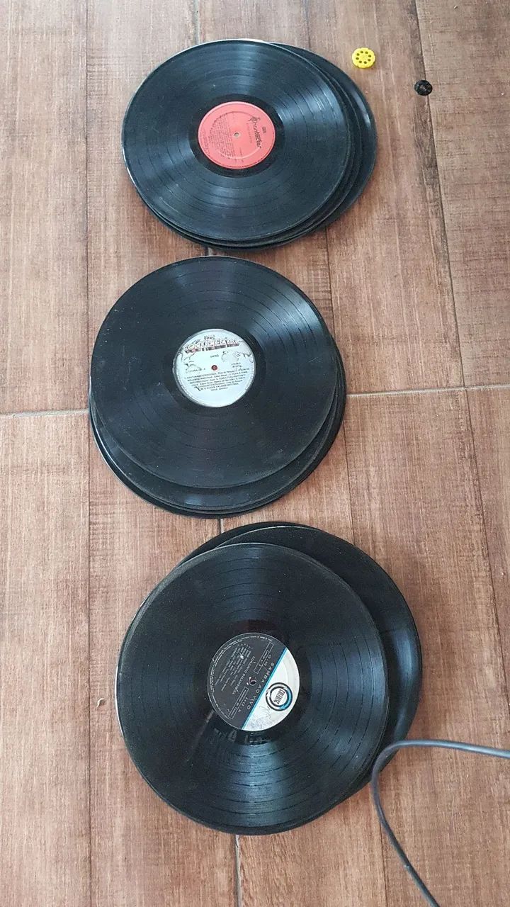 Discos de vinil para artesanato e enfeites 