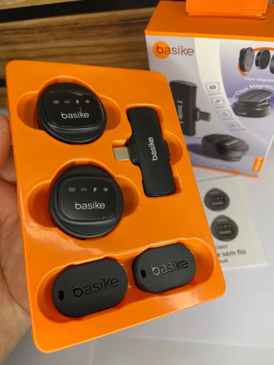 Microfone de Lapela Sem Fio Tipo C - BASIKE - Ba-MIC0007 an4