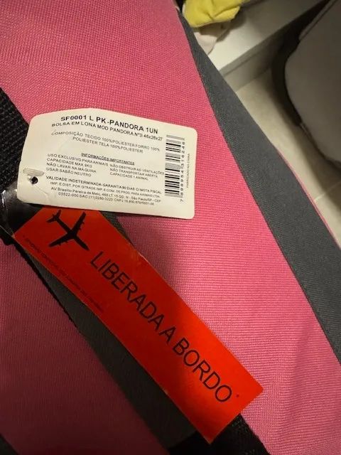 Bolsa de transporte para cabine de avião para Pet (rosa) tam m - pandora Pet&Go - Foto 4