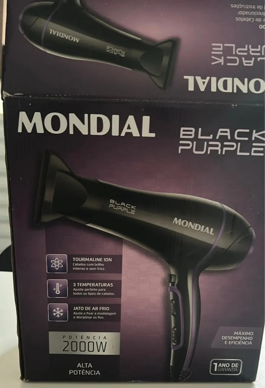 Secador de Cabelo Mondial Black Purple 2000W