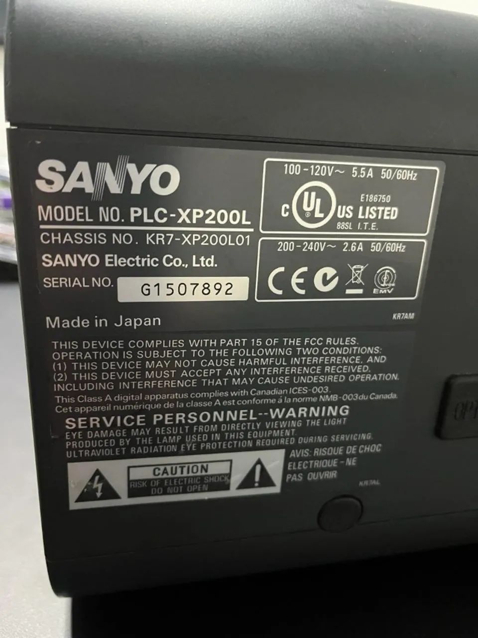 PROJETOR SANYO -PLC-XP200L COM CASE INCLUSA  - Foto 5