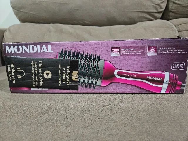 Escova Secadora de Cabelo Chrome Pink - Mondial - Foto 6