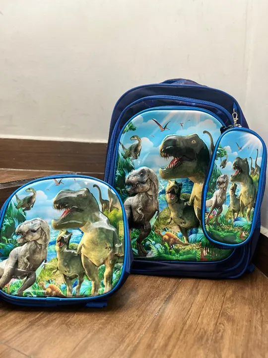 Kit de mochila, lancheira e estojo 3D