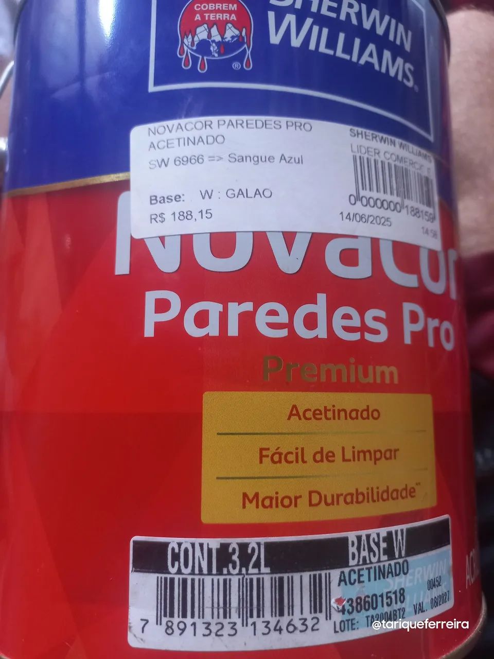Tinta Novacor Paredes Pro Acetinado - 3,2L