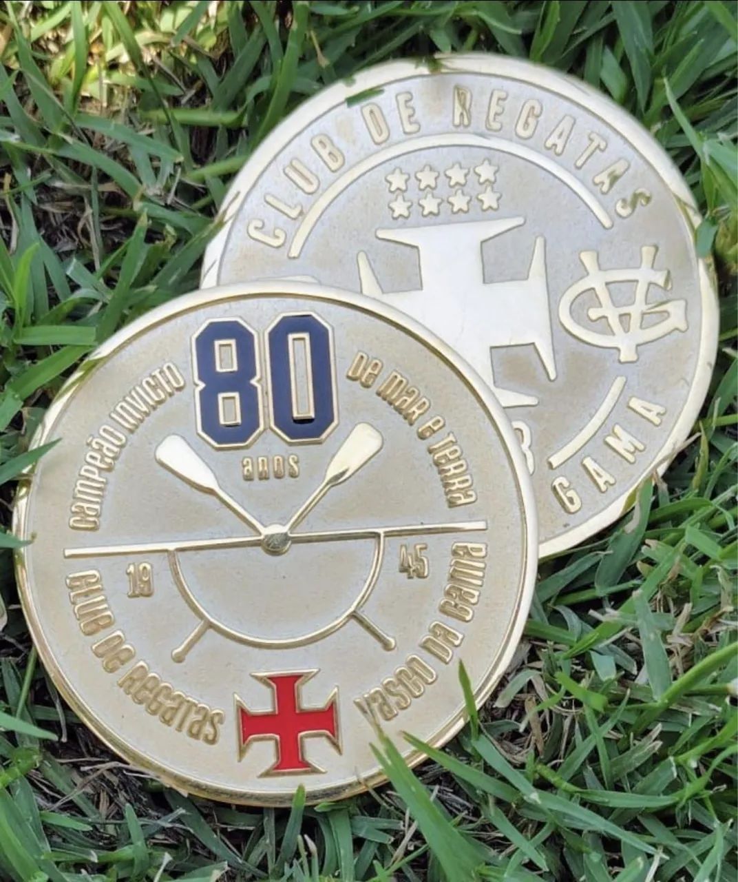 Medalha Vasco terra e mar 80 anos limitadas