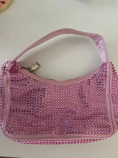 Bolsa rosa de ombro 
