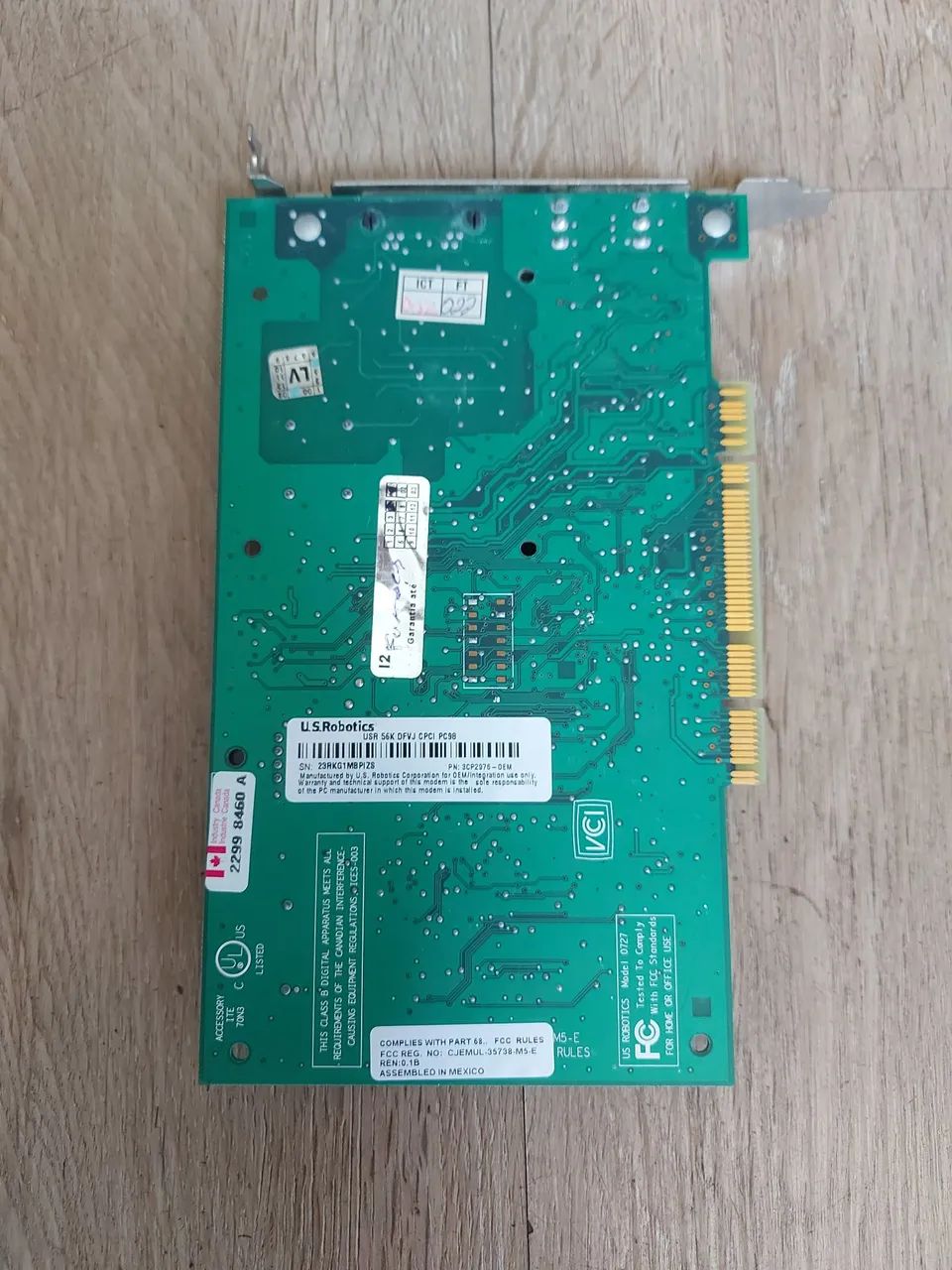 Placa Fax Modem Antiga da USRobotics interface ISA PCs 486  - Foto 3