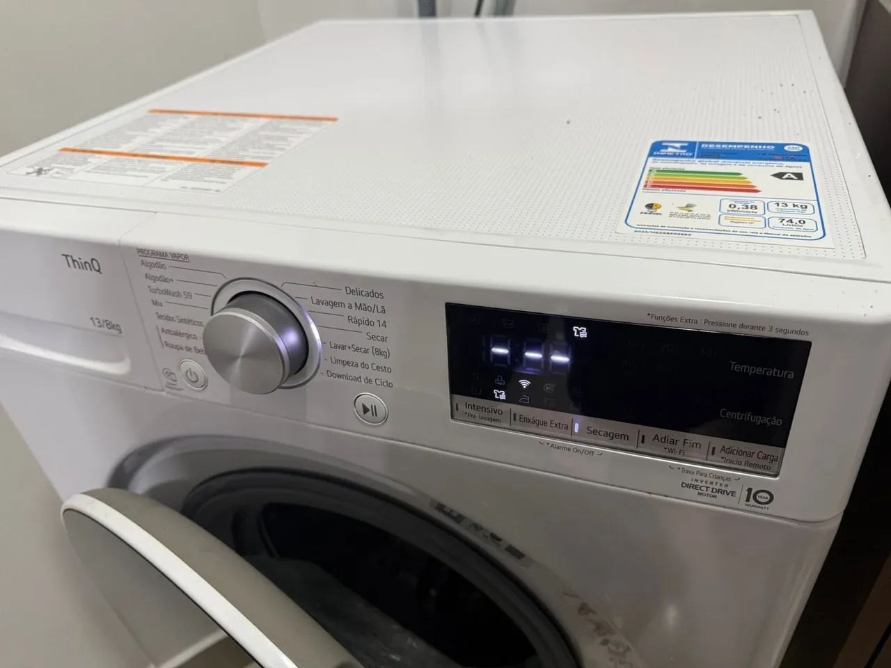 Máquina de Lavar/secar LG ThinQ 13kg semi-nova  - Foto 4