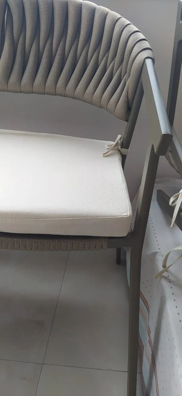 Conjunto em Tricô de Corda Náutica Semi-Novo - Foto 5