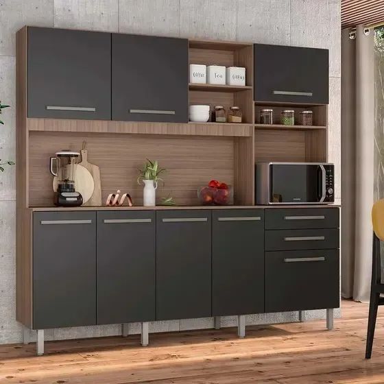 Armário de Cozinha Completa Futura/Ibiza 8 Portas 2 Gavetas - Madine FAZEMOS ENTREGAS DF - Foto 2