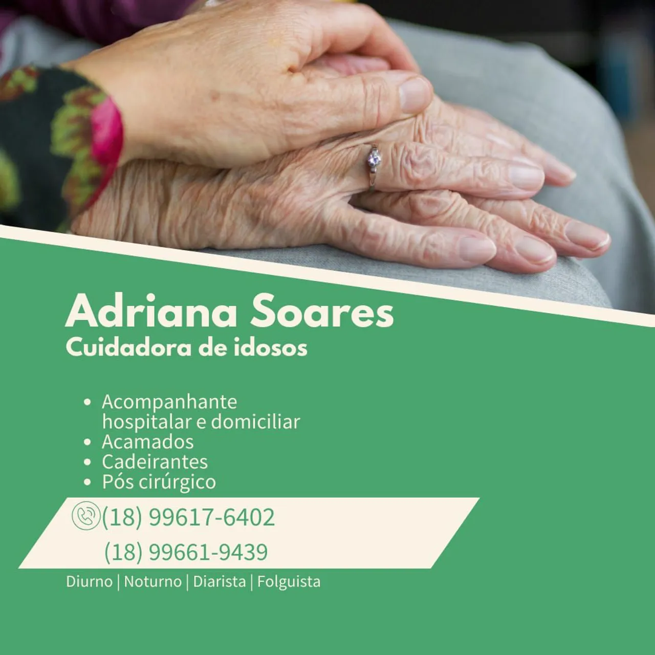 Acompanhamento hospitais dou banho e remédios cuido de idosos cadeirantes pós cirurgia e i