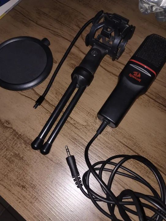 Microfone Gamer Redragon Mic Streamer Seyfert Gm100 Preto - Foto 2