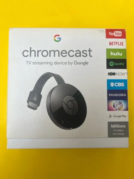 Caixa do Google Chromecast + caixinha carregador 