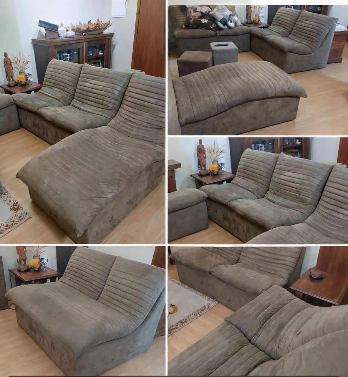 Conjunto sofás + chaise/divã