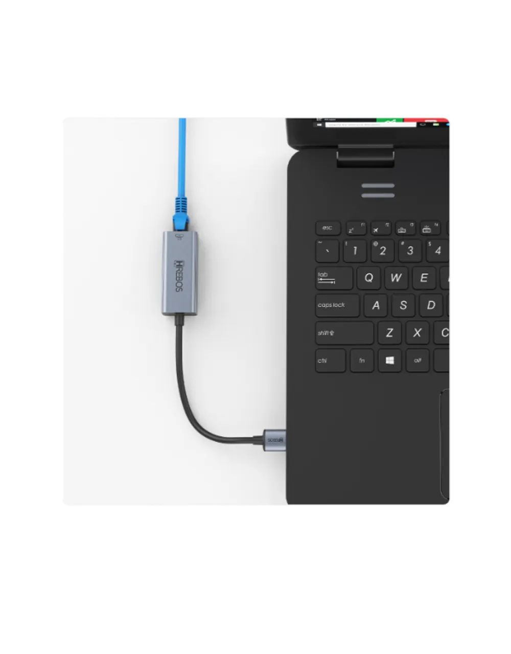 CABO ADAPTADOR CONVERSOR USB X RJ45 10/100/1000 MBPS HREBOS PREMIUM AD-216 - Foto 3