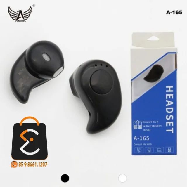 Fone de Ouvido Bluetooth Unilateral com Microfone Headset A-165 - Foto 4